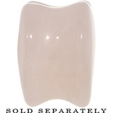 5/8 Natural Rose Quartz Sweet Heart Stone Saddle Plug Set