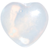 0G Natural Opalite Semi Precious Stone Heart Saddle Plug Set