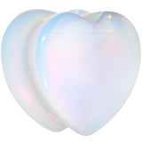 5/8 Natural Opalite Sweet Heart Stone Saddle Plug Set