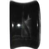 18mm Black Acrylic Silver Metallic Rose Flower Plug