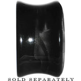 18mm Black Acrylic Silver Metallic Rose Flower Plug