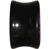 18mm Black Acrylic Purple Metallic Rose Flower Plug