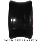 18mm Black Acrylic Purple Metallic Rose Flower Plug