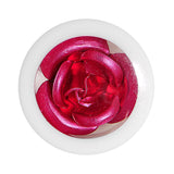 0G White Acrylic Pink Metallic Rose Flower Plug