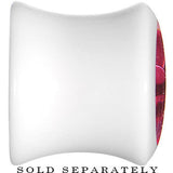 00G White Acrylic Pink Metallic Rose Flower Plug