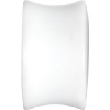 5/8 White Acrylic Aqua Metallic Rose Flower Plug