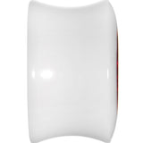 5/8 White Acrylic Red Metallic Rose Flower Plug