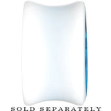 18mm White Acrylic Aqua Metallic Rose Flower Plug