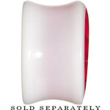 18mm White Acrylic Pink Metallic Rose Flower Plug