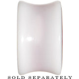 18mm White Acrylic Red Metallic Rose Flower Plug