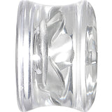 9/16 Clear Acrylic Floating Silver Metallic Rose Flower Plug