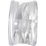 18mm Clear Acrylic Floating Silver Metallic Rose Flower Plug