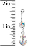 Aurora Gem Sparkle Anchor Belly Ring