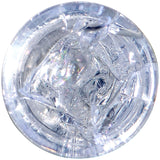 0G Clear Crackled Glass Acrylic Plug