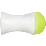 4G White Neon Yellow Acrylic Saddle Plug