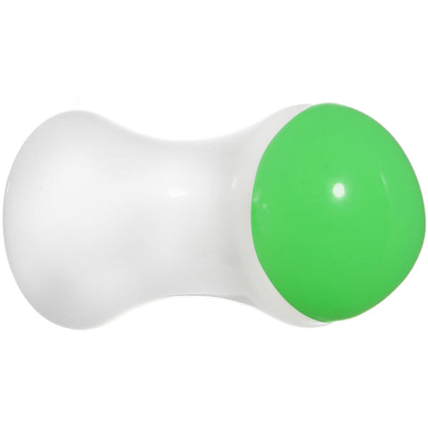 4G White Neon Green Acrylic Saddle Plug