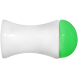 4G White Neon Green Acrylic Saddle Plug