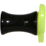 4G Acrylic Neon Yellow Skull Saddle Plug