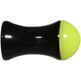 4G Black Neon Yellow Acrylic Saddle Plug