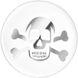 7/8 Clear Acrylic Skull Crossbones Saddle Plug