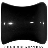 0G Acrylic Black Button Saddle Plug