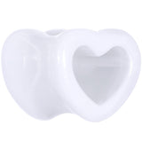 00G White Acrylic Hollow Heart Tunnel