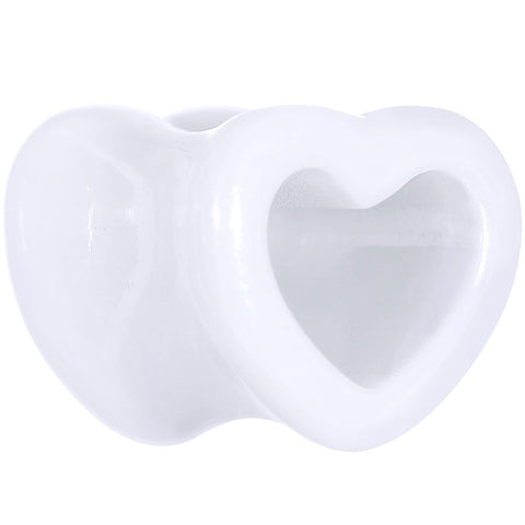 00G White Acrylic Hollow Heart Tunnel