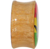 20mm Organic Sandalwood Rasta Pot Leaf Saddle Plug