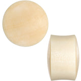 1 inch Organic Crocodile Wood Dome Double Flare Plug Set