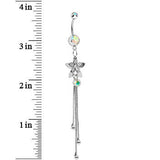 Aurora Gem Delightful Flowers Dangle Belly Ring