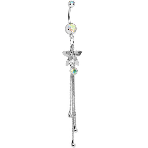 Aurora Gem Delightful Flowers Dangle Belly Ring