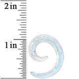 4G Aqua Sky Glow in the Dark Glass Spiral Taper Set