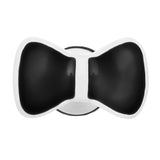 Black on White Enamel Bow Tie Cheater Plug