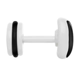 Black on White Enamel Bow Tie Cheater Plug