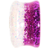 20mm Purple Pink White Acrylic Glitter Party Saddle Plug