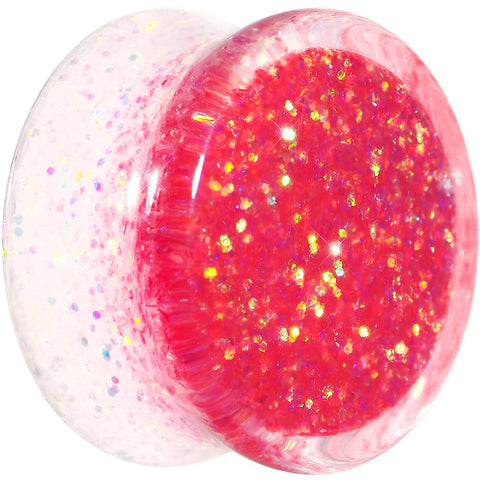 20mm Pink Gold White Acrylic Glitter Party Saddle Plug