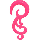 6G Pink Acrylic Southwestern Swirls Taper Spiral Plug
