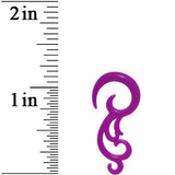 8G Purple Acrylic Southwestern Swirls Taper Spiral Plug