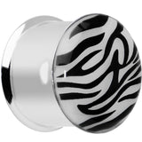 3/4 Stainless Steel Purple Tiger Print Solar Activated Saddle Plug