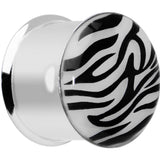 5/8 Stainless Steel Blue Tiger Print Solar Activated Saddle Plug