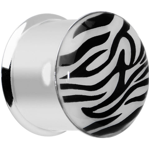 5/8 Stainless Steel Blue Tiger Print Solar Activated Saddle Plug