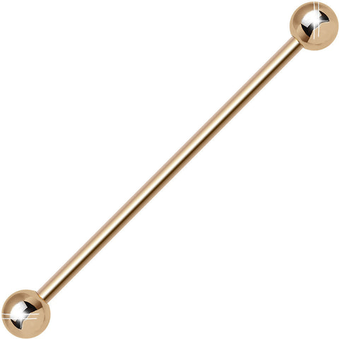 14G 1 1/2 Rose Gold Plated Straight Barbell