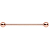 14G 1 1/4 Rose Gold Plated Straight Barbell
