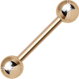 14G 1/2 Rose Gold Plated Straight Barbell