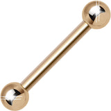 14G 1/2 Rose Gold Plated Straight Barbell