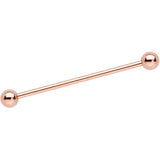 14G 1 3/8 Rose Gold Plated Straight Barbell