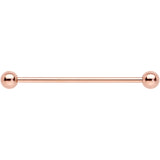 14G 1 3/8 Rose Gold Plated Straight Barbell