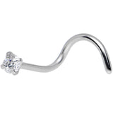 20G Clear Brilliance Cubic Zirconia Nose Screw