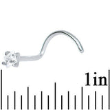 20G Clear Brilliance Cubic Zirconia Nose Screw
