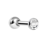 3mm Clear Gem Tragus Cartilage Barbell Earring